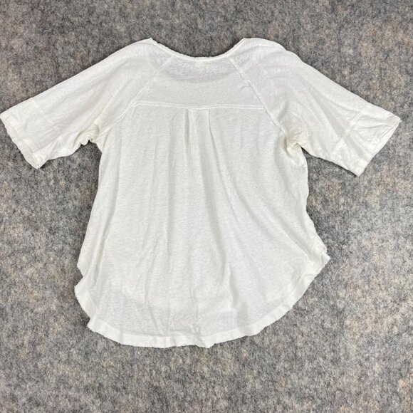 We The Free Touchdown Tailgate Graphic Tunic Top Size Small Jersey White Gold - Picture 9 of 10